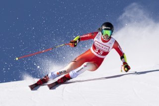 Malorie Blanc en action le 21 décembre dernier lors de sa première course en Coupe du Monde à Saint-Moritz.